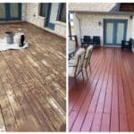 wood deck before and after apache restoration and design